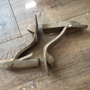 Ankle strap nude heels